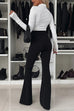 Karleedress High Rise Ruched Bell Bottom Pants