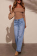 Karleedress Chic Straight Wide Leg Denim Pants