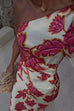 Karleedress One Shoulder Long Sleeve Floral Print Maxi Dress