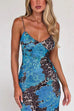 Karleedress V Neck Color Block Leopard Print Maxi Cami Dress