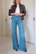 Karleedress Lapel Zip Up Faux Leather Bomber Jacket
