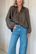 Karleedress Lapel Batwing Sleeves Zip Up Bomber Jacket