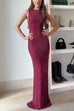 Sparkling Hotfix Sleeveless Bodycon Maxi Dress