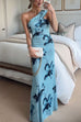 Karleedress Strapless Tube Floral Print Bodycon Maxi Dress