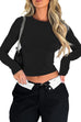 Karleedress Long Sleeves Slim Fit Basic T-shirt