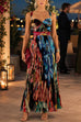 Sweetheart Neck Floral Print Pleated Maxi Dress