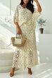 High Rise Crochet Hollow Out Maxi Skirt