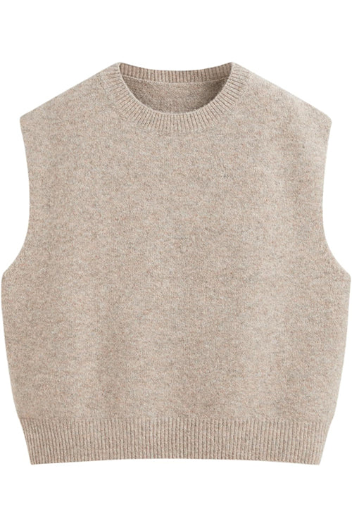 Karleedress Crewneck Knitted Pullover Sweater Vest