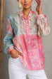Long Sleeves Buttons Detail Printed Shirt