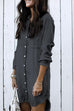 Karleedress Hot Sale Button Down Denim Shirt Dress ( 2 Colors)