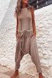 Karleedress Tassel Crewneck Sleeveless Hollow Out Cover Up