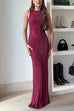 Sparkling Hotfix Sleeveless Bodycon Maxi Dress