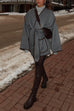 Karleedress Open Front Pocketed Splice Coat with Belt