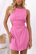 Karleedress Sleeveless Cut Out Waist Mini Dress