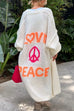 Karleedress Open Front Love and Peace Pattern Long Sweater Cardigan(in 5 Colors)