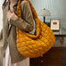 Karleedress Lightweight Quilted Grid Puffer Tote Bag