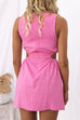Karleedress Sleeveless Cut Out Waist Mini Dress