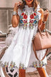 Karleedress Chic Floral Printed Ruffle Tiered Sleeveless Dress