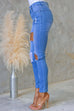 High Rise Ripped Skinny Denim Pants