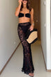 Karleedress Floral Lace Hollow Out Maxi Skirt