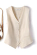 Karleedress V Neck Button Up Pocketed Blazer Vest