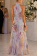 Karleedress Sleeveless High Waist Floral Print Maxi Dress