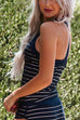 Karleedress Backless Striped Swimwear Set