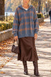 Karleedress Plaid Hooded Relaxed Fit Pullover Sweater(in 6 Colors)