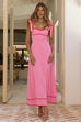 Bow Shoulder Sleeveless High Waist Maxi Dress