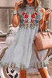 Karleedress Chic Floral Printed Ruffle Tiered Sleeveless Dress