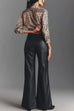 High Rise Faux Leather Flare Pants