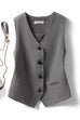 Karleedress V Neck Button Up Pocketed Blazer Vest