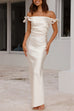 Karleedress Bow Knot Off Shoulder Maxi Party Dress
