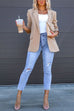 Karleedress Classic Single Button Back Slit Pocketed Blazer