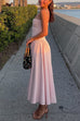 Karleedress Spaghetti Strap Pocketed Corset Swing Midi Dress