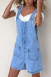 Karleedress Button Up Pocketed Denim Romper