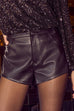 Karleedress Chicest High Rise Faux Leather Shorts
