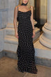 Karleedress Ruffle Hem Polka Dot Maxi Cami Dress