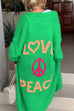 Karleedress Open Front Love and Peace Pattern Long Sweater Cardigan(in 5 Colors)