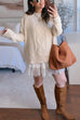 Karleedress Crewneck Cable Knit Casual Pullover Sweater