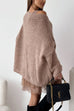 Karleedress V Neck Drop Shoulder Slouchy Pullover Sweater