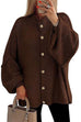 Karleedress Button Up Balloon Sleeves Sweater Cardigan