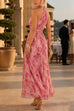 Karleedress Sleeveless Zipper Back Waisted Floral Print Maxi Dress