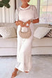 Karleedress Crewneck Hollow Out Maxi Vacation Dress with Detachable Liner