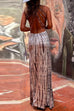 Karleedress Criss Cross Open Back Tie Dye Maxi Dress
