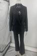 Karleedress One Button Pocketed Blazer and Straight Leg Pants Power Suit Set