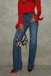 Karleedress Mid Rise Pocketed Straight Leg Denim Pants