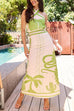 Karleedress Palm Canyon Print Criss Cross Halter Maxi Dress