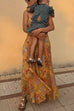 Karleedress Spaghetti Strap Floral Print Chiffon Maxi Dress