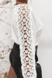 Karleedress Hollow Out Lace Splice Long Sleeves Knit Top